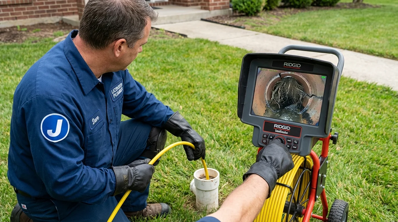 Sewer camera inspection being performed by Johns Plumbing LLC in Coppell